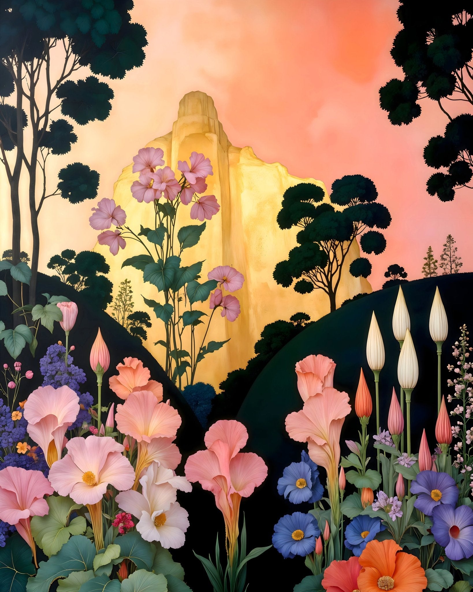Floral Mountain Dreamscape