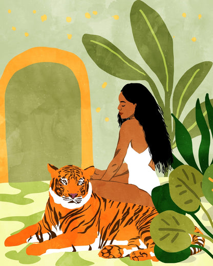 Woman With Tiger No2