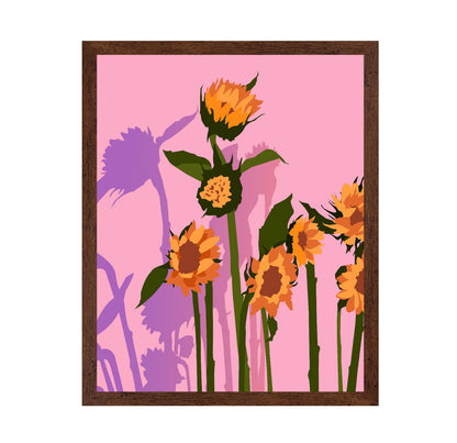 Pink Sunflower Silhouette