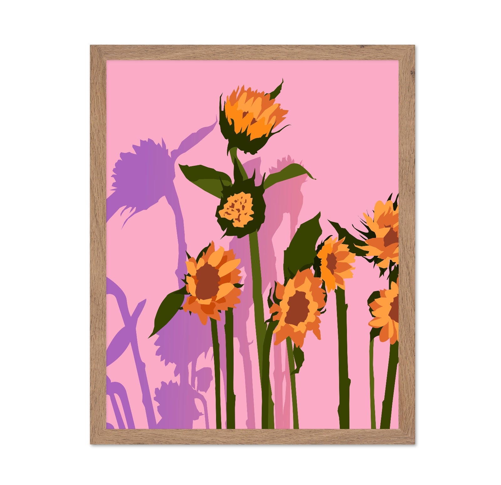 Pink Sunflower Silhouette