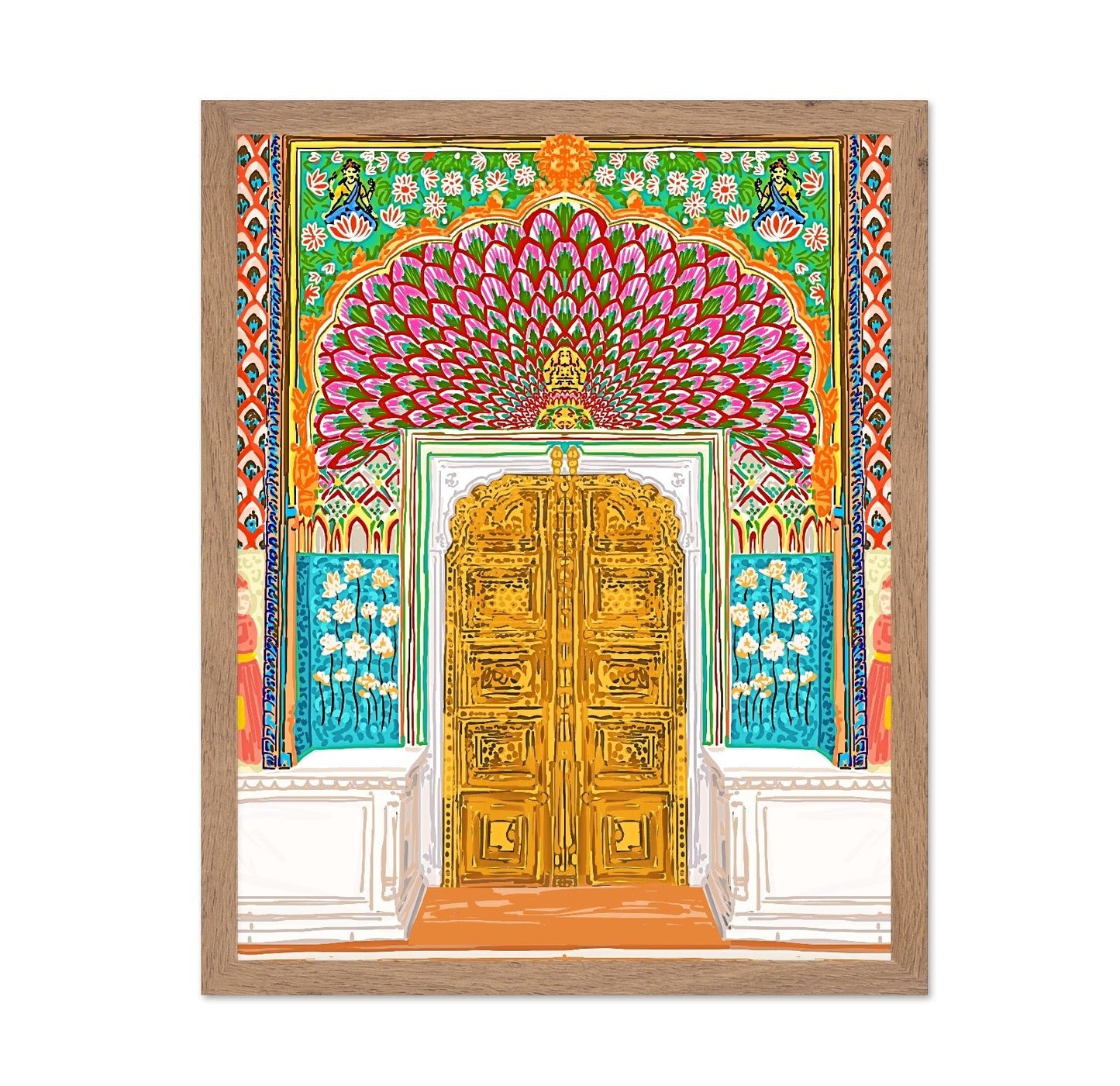 Ornate Golden Temple Door