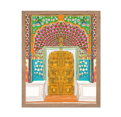 Ornate Golden Temple Door