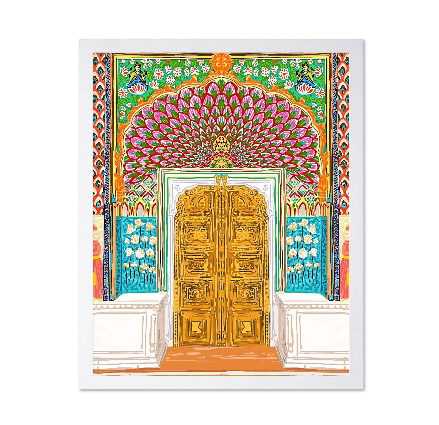 Ornate Golden Temple Door