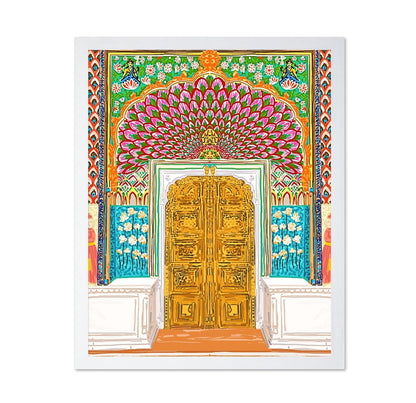 Ornate Golden Temple Door