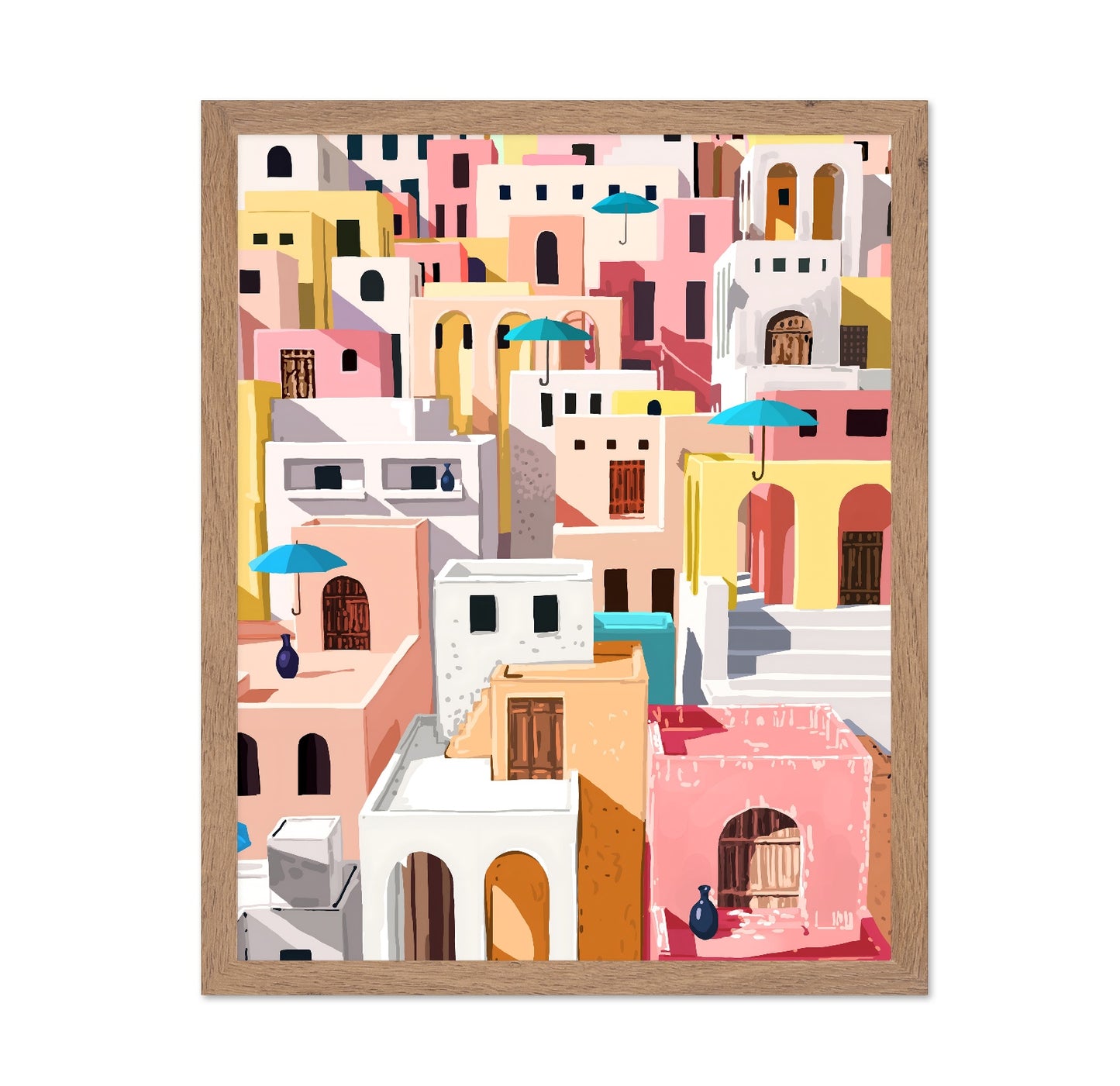 Pastel Mediterranean Village