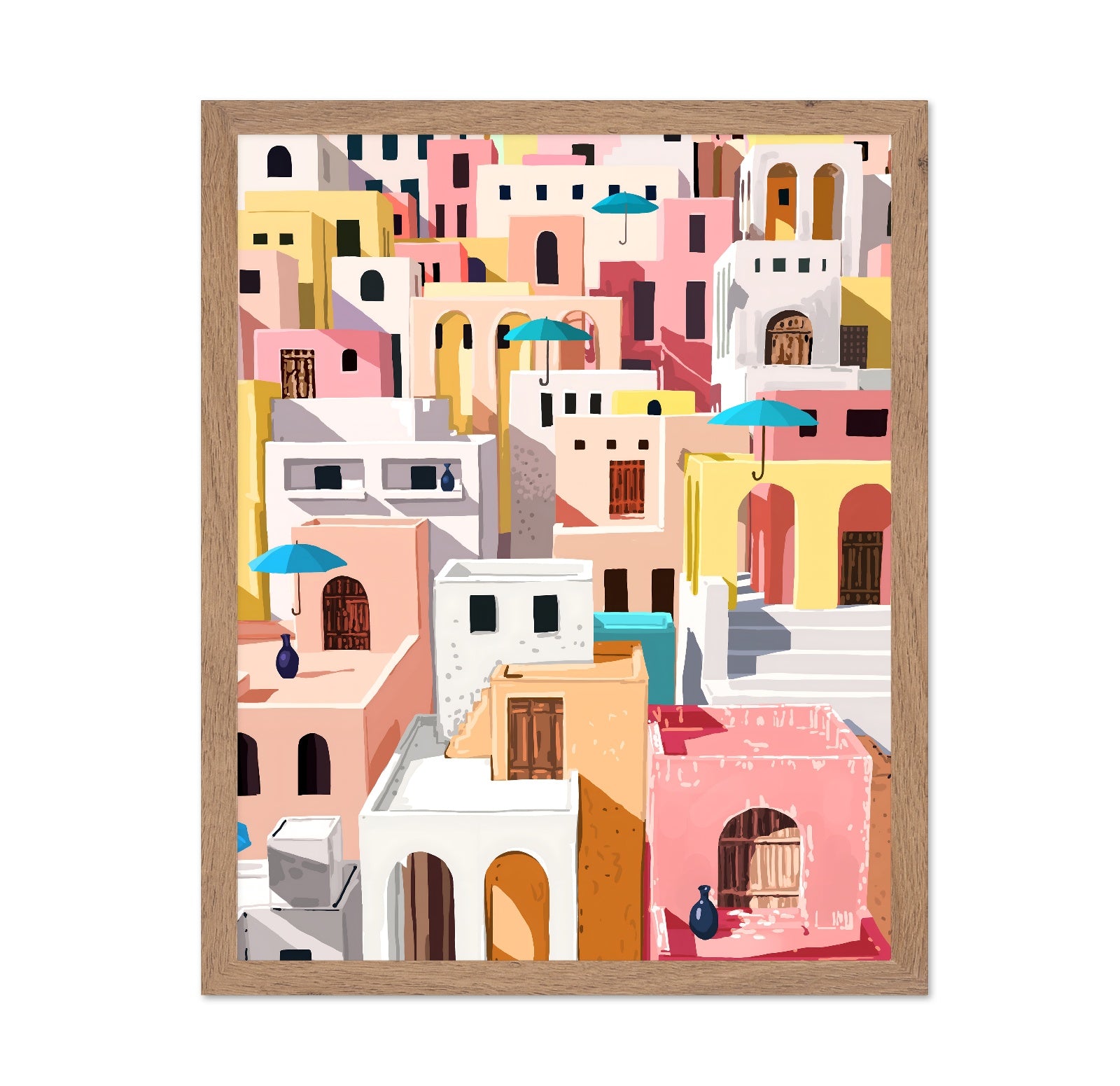 Pastel Mediterranean Village