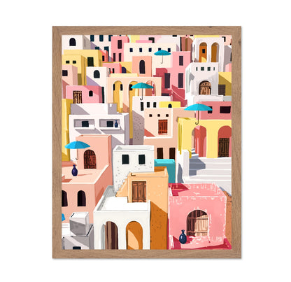 Pastel Mediterranean Village
