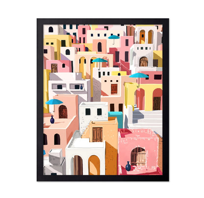 Pastel Mediterranean Village