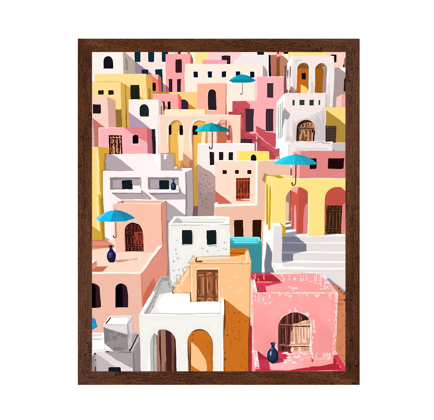 Pastel Mediterranean Village