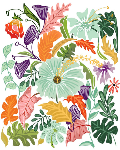 Colorful Floral Leaves