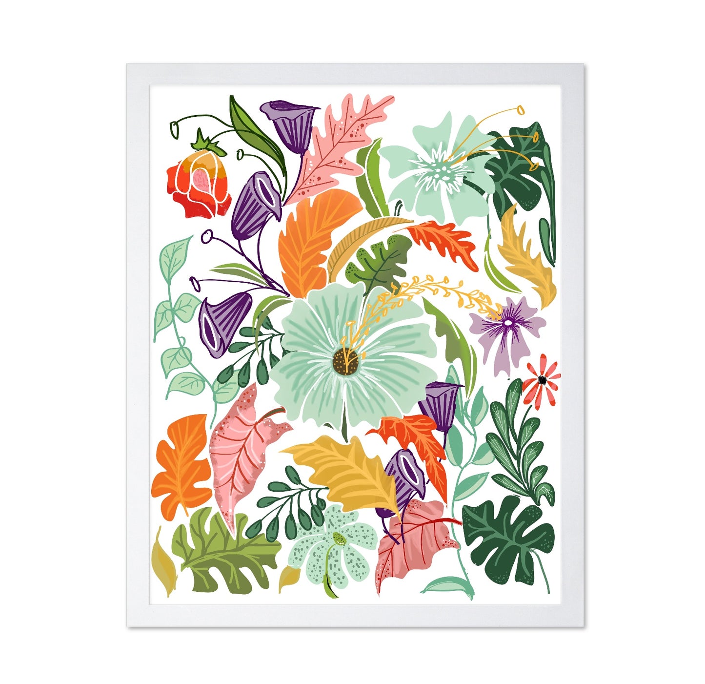 Colorful Floral Leaves