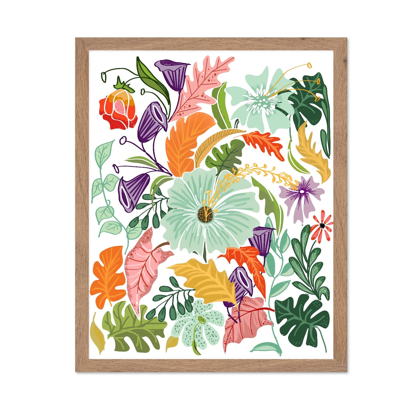 Colorful Floral Leaves