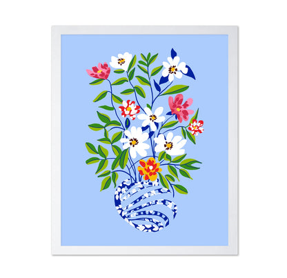 Blue Vase Flowers No2