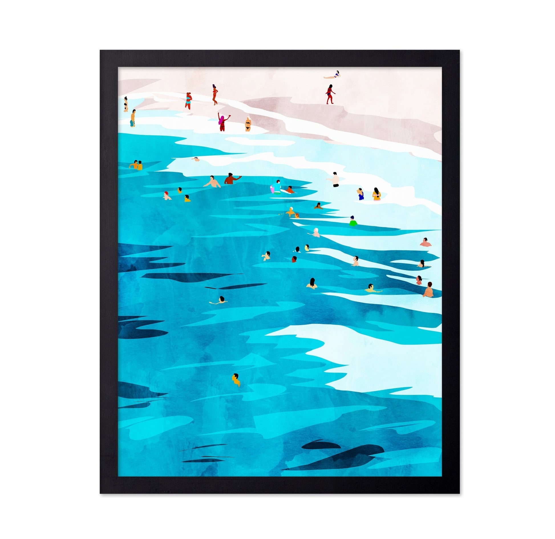 Beach Swim Crowd