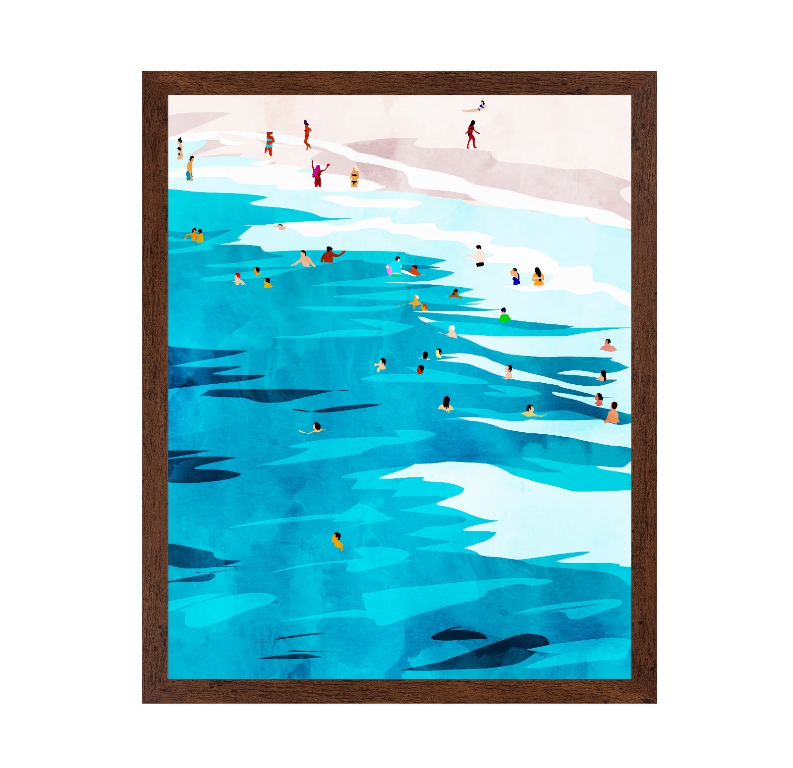 Beach Swim Crowd