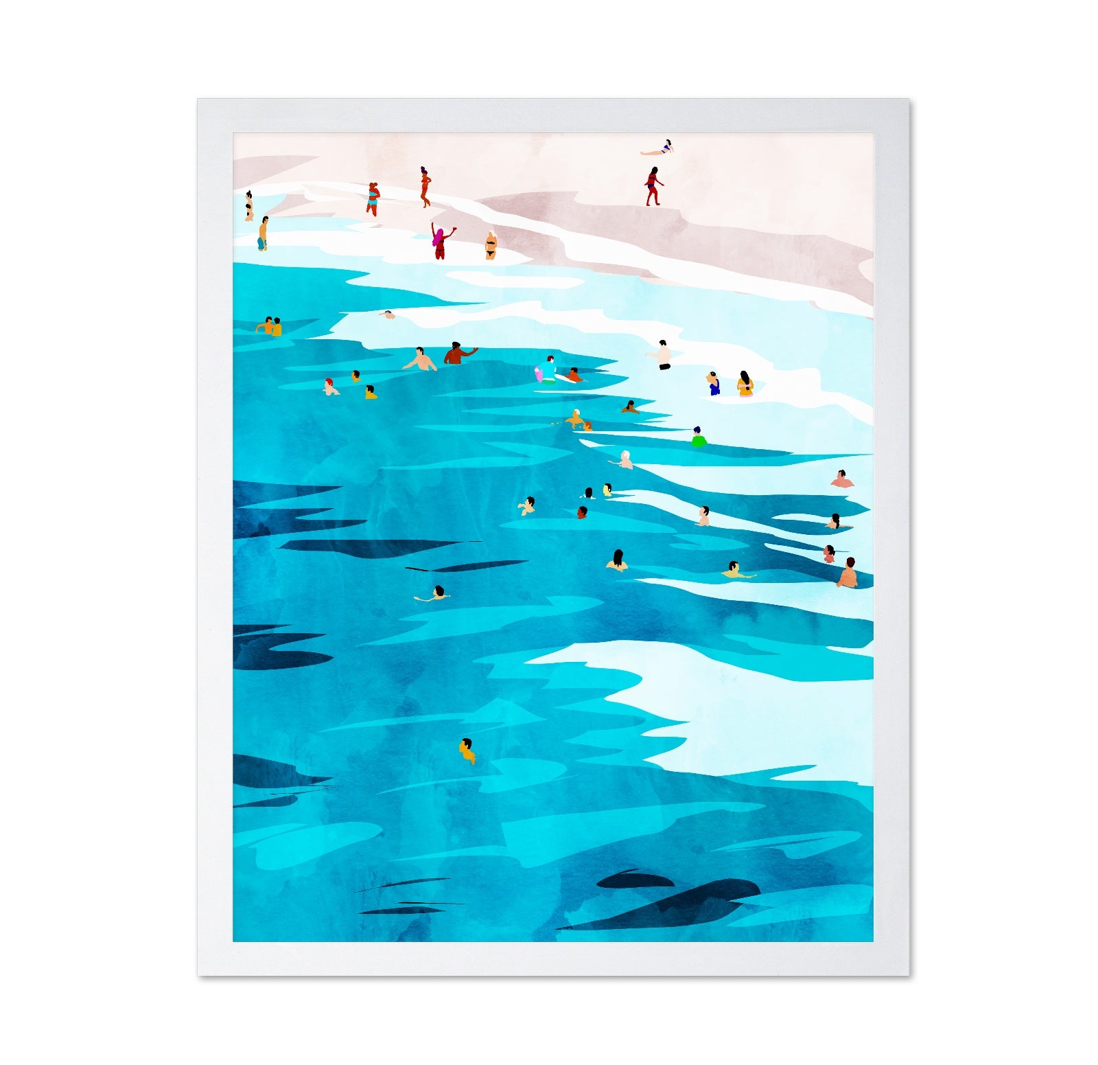 Beach Swim Crowd