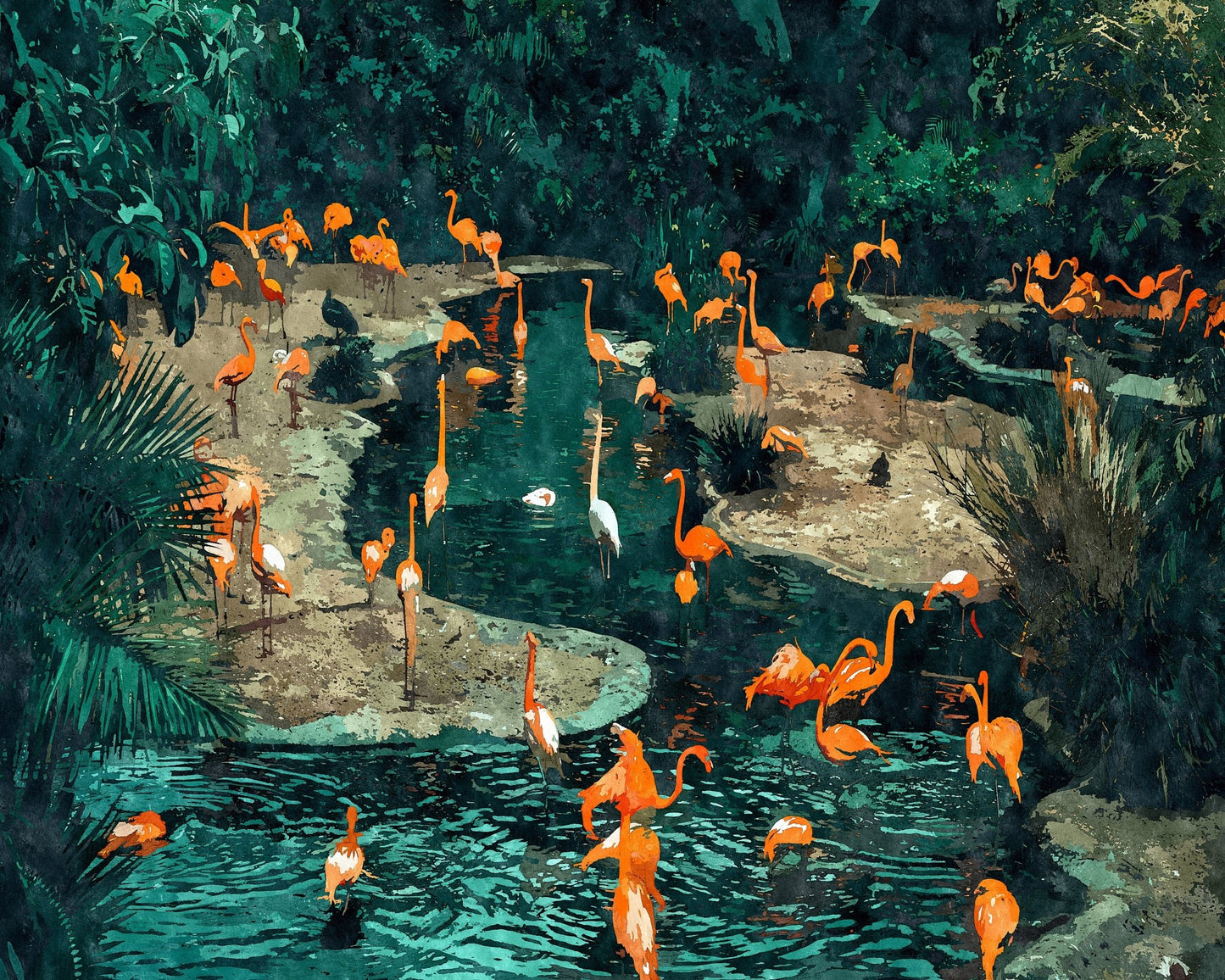 Flamingo Jungle Lagoon