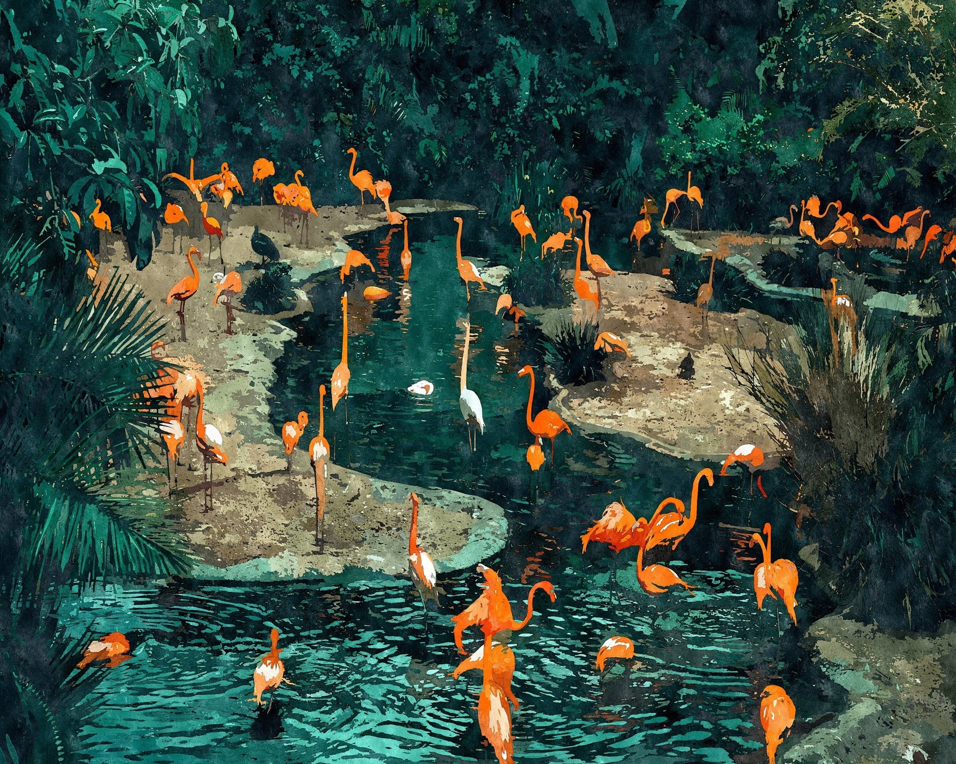Flamingo Jungle Lagoon