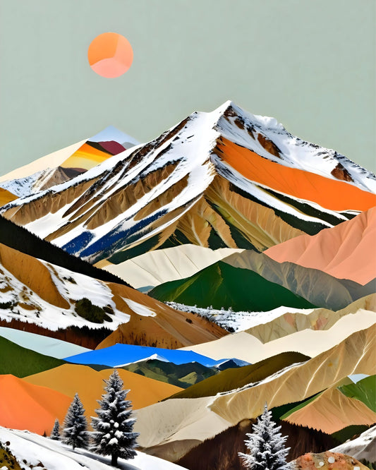 Layered Mountain Collage No1