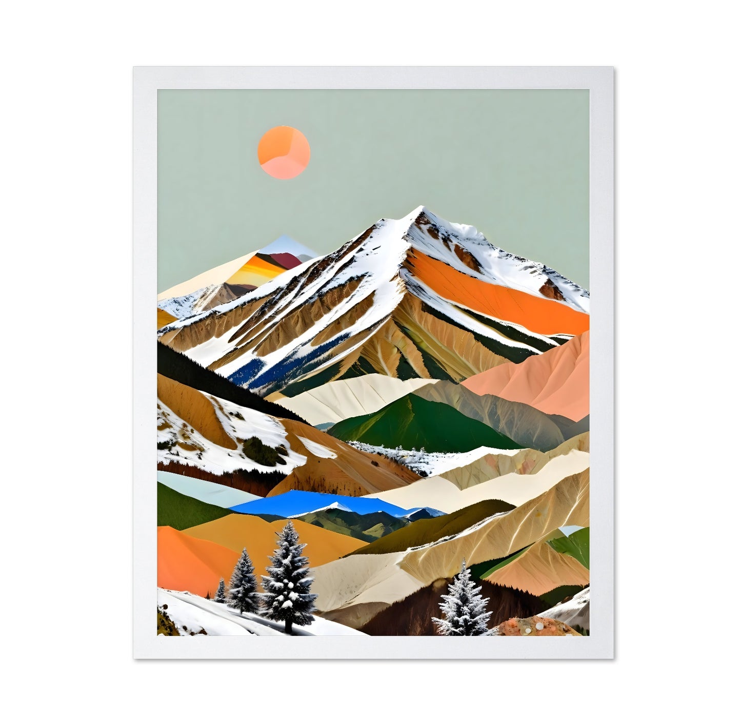 Layered Mountain Collage No1