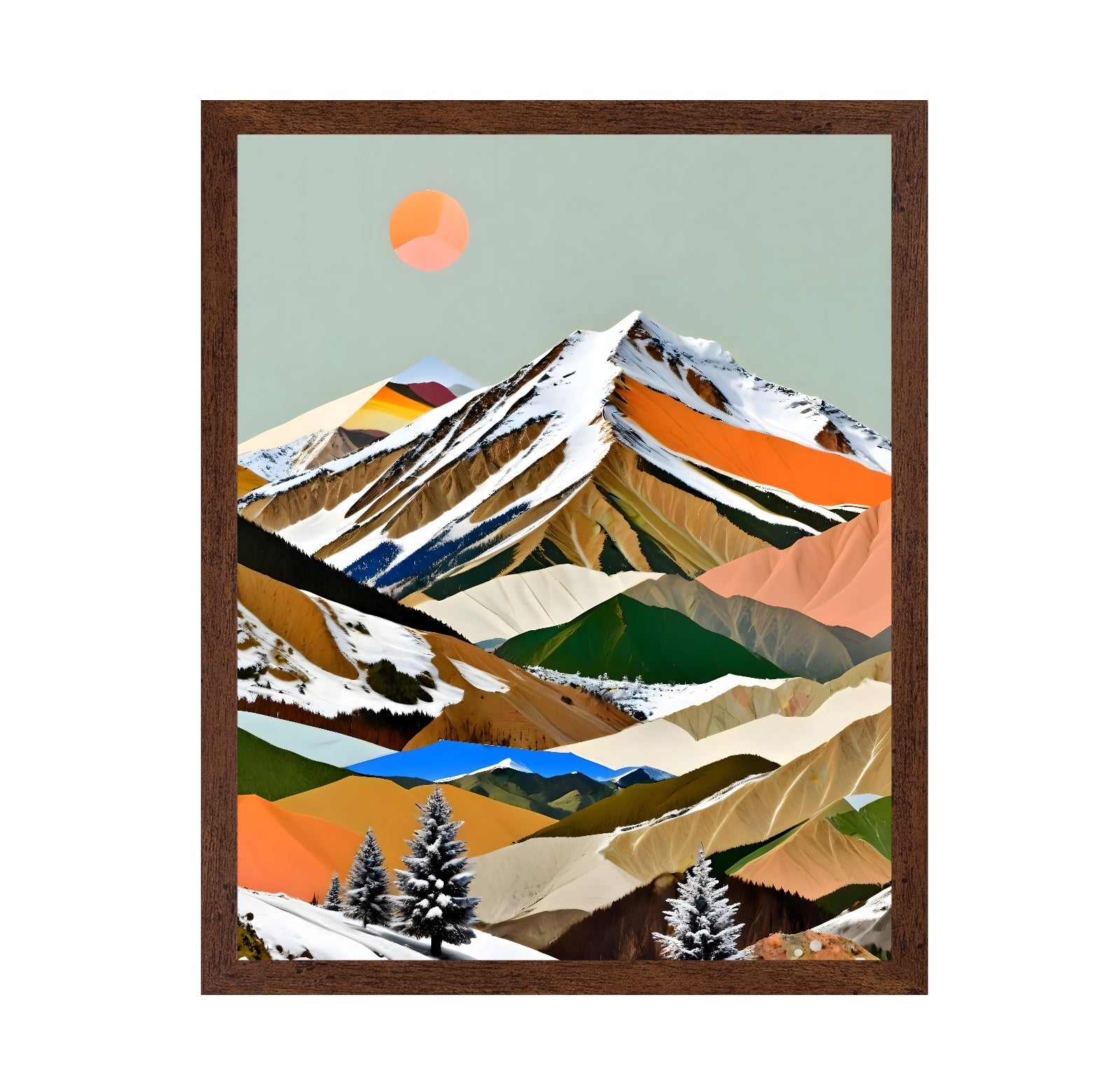 Layered Mountain Collage No1