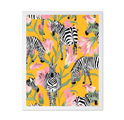 Zebra Floral Pattern