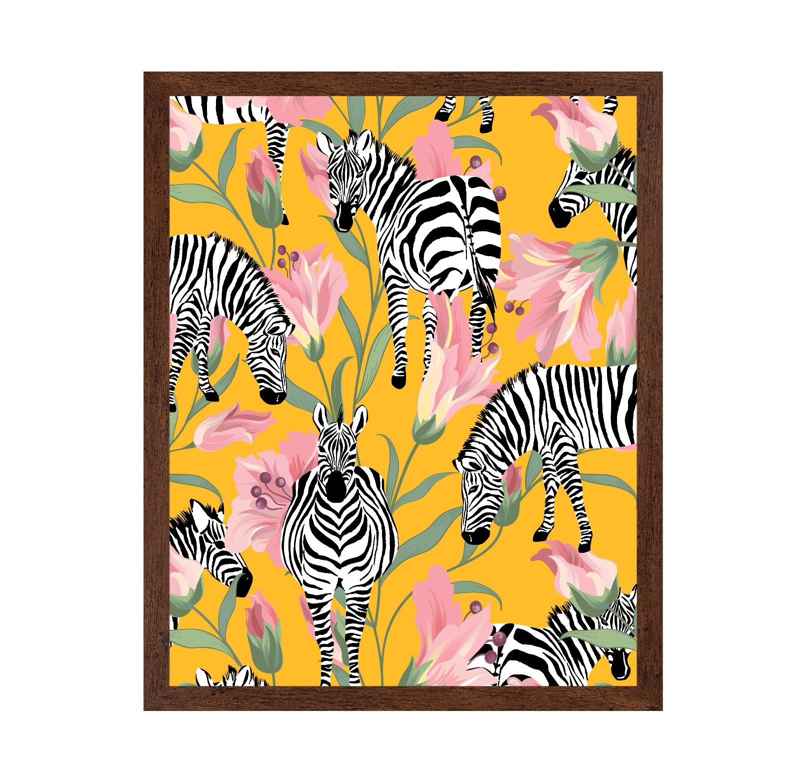 Zebra Floral Pattern