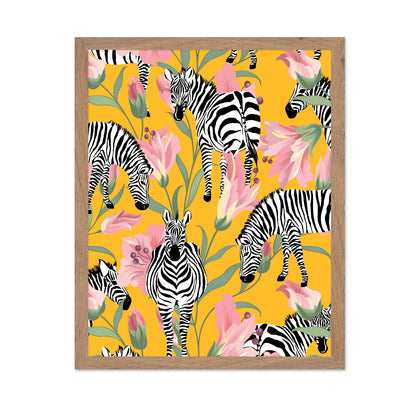 Zebra Floral Pattern