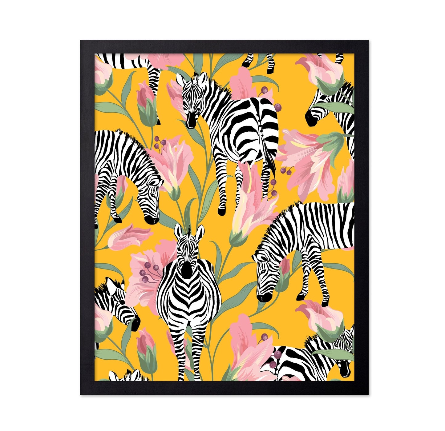 Zebra Floral Pattern