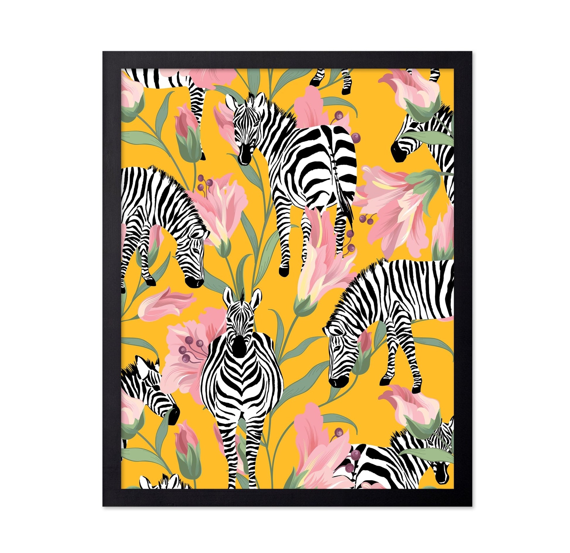 Zebra Floral Pattern