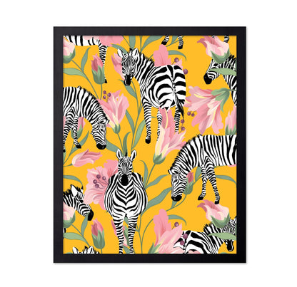 Zebra Floral Pattern