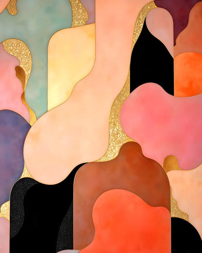 Golden Abstract Shapes