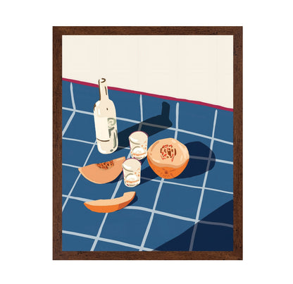 Peach And Wine Still Life