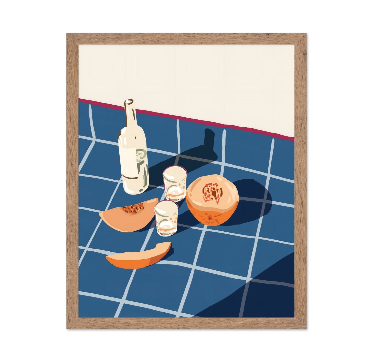 Peach And Wine Still Life