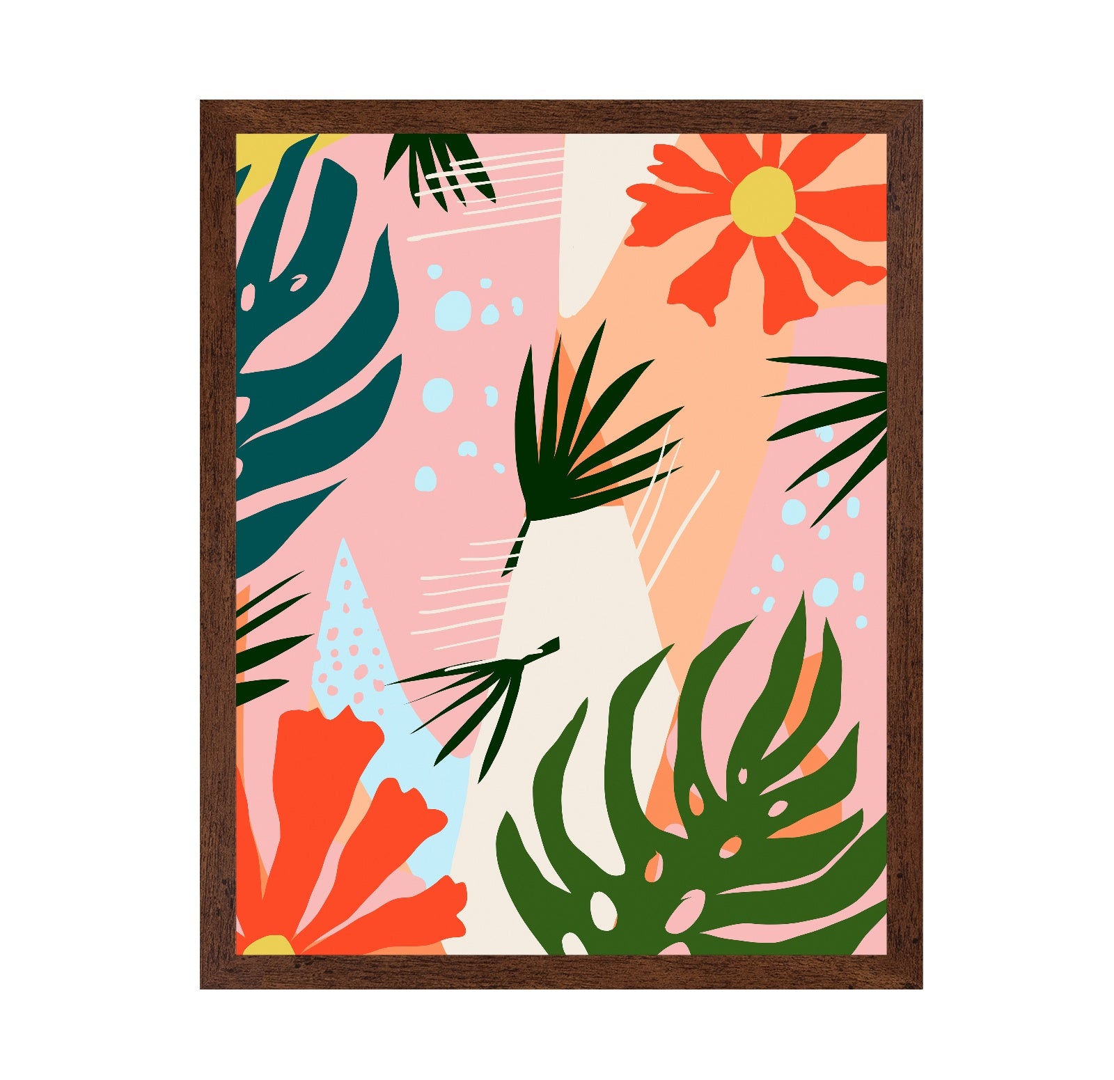 Tropical Pastel Leaves No1