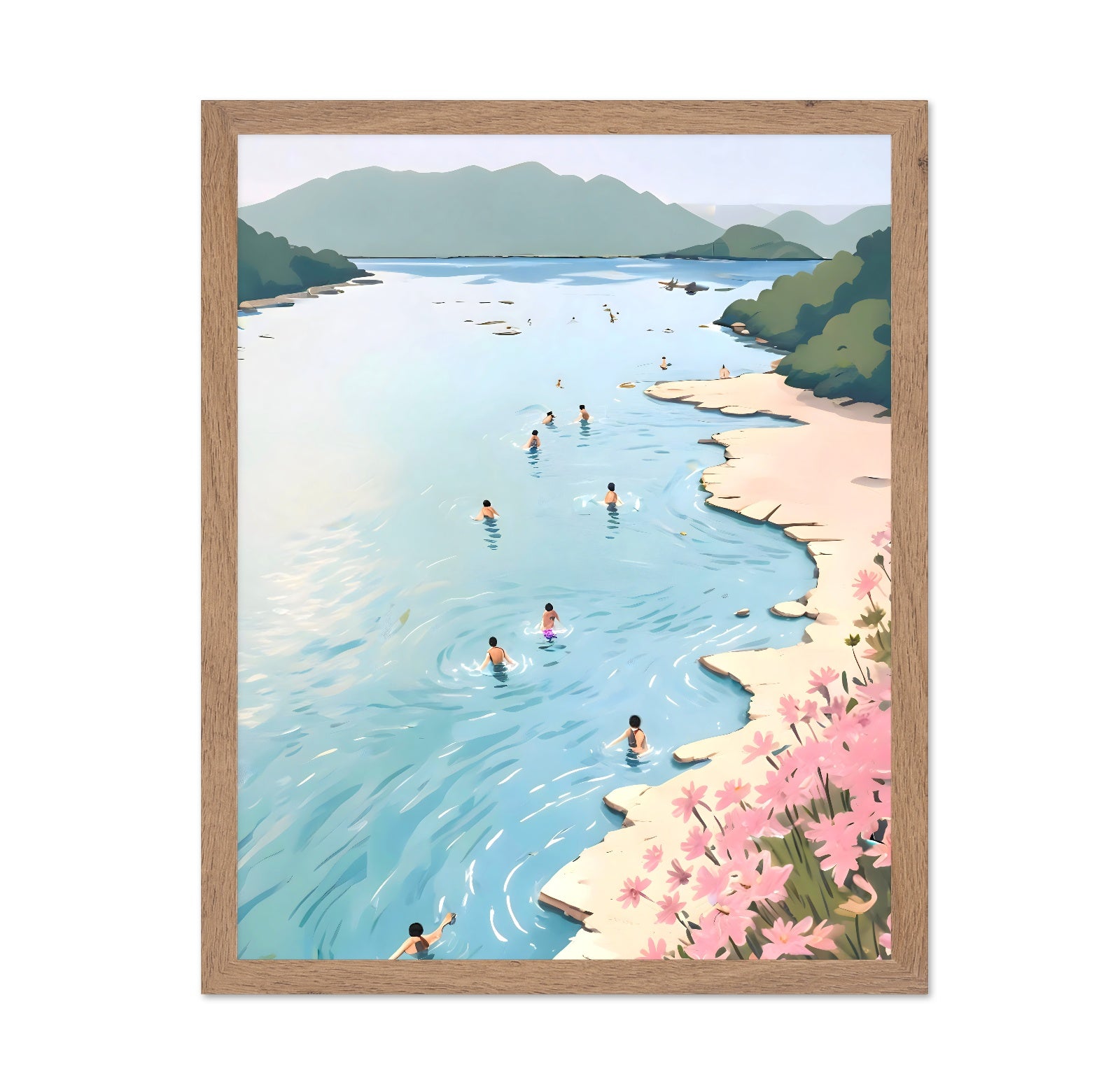 People Swimming By Shore