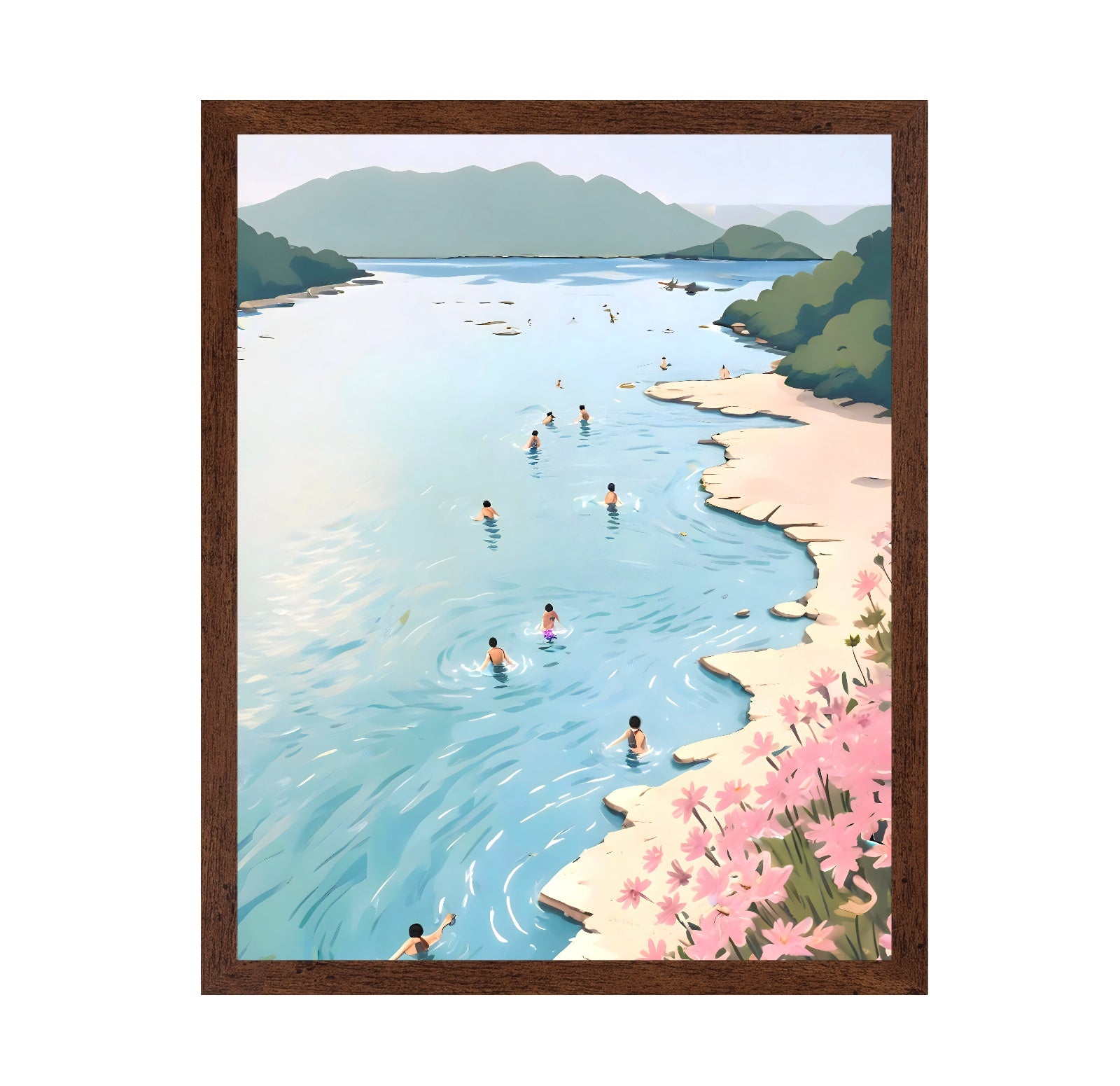 People Swimming By Shore