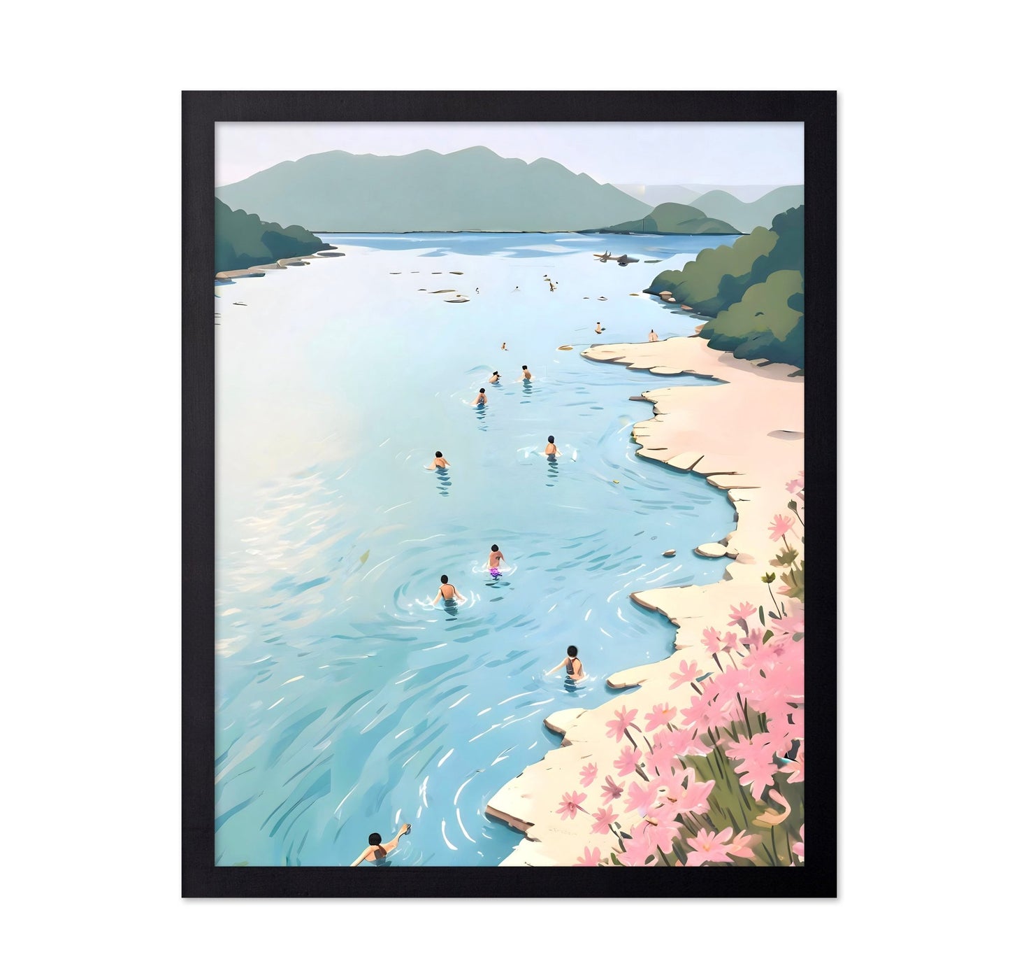 People Swimming By Shore