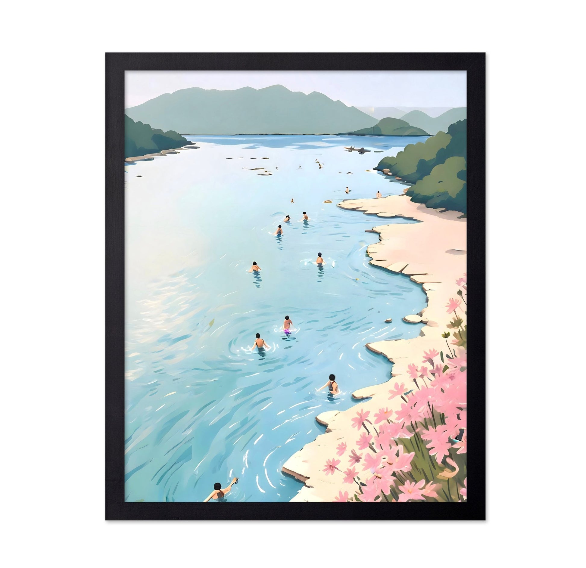 People Swimming By Shore