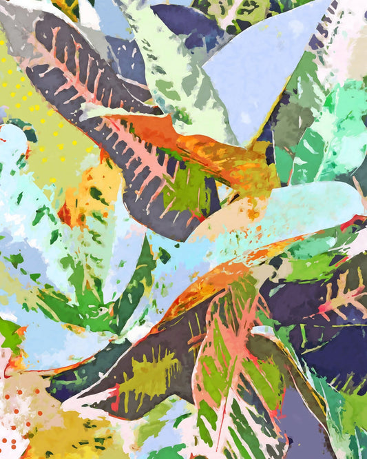 Abstract Tropical Leaves No4