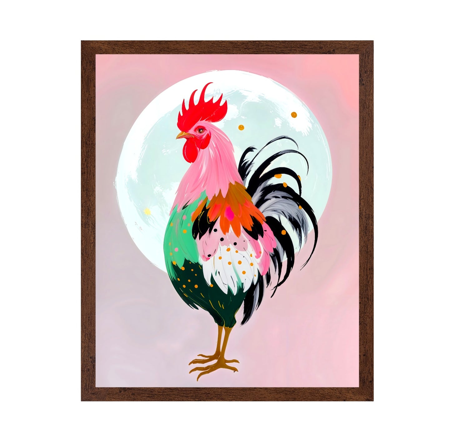 Colorful Rooster Portrait