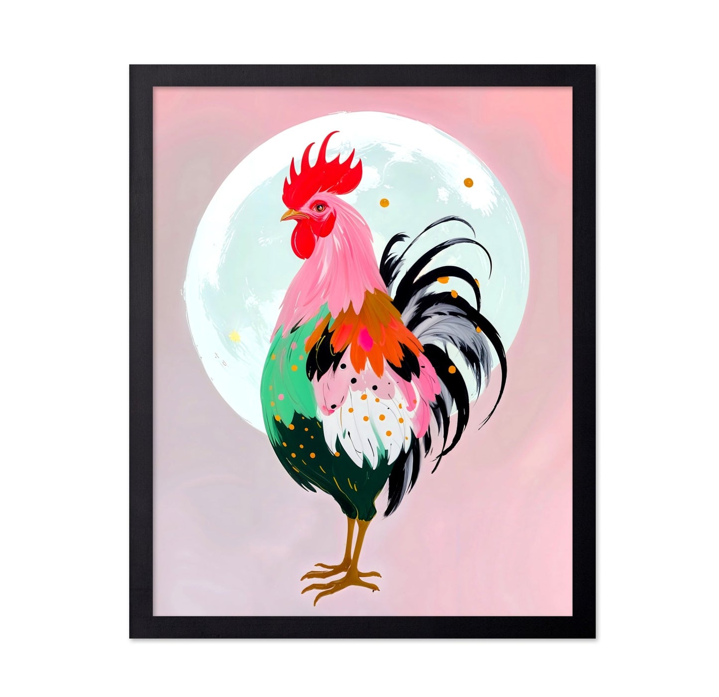 Colorful Rooster Portrait