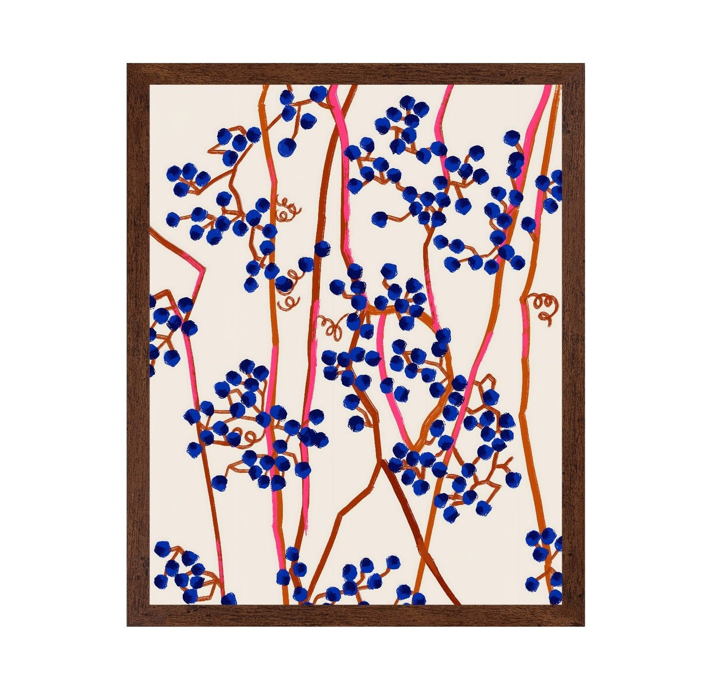 Blue Berry Branch Pattern