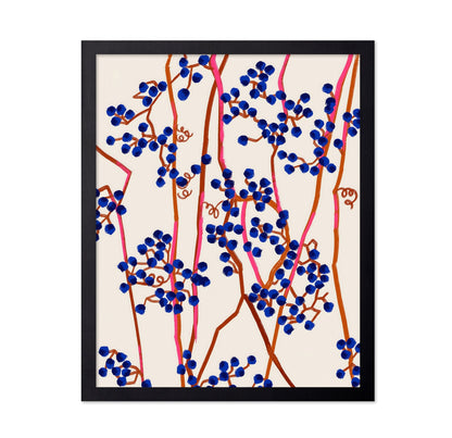 Blue Berry Branch Pattern
