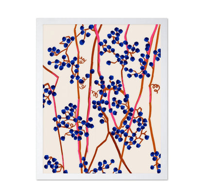 Blue Berry Branch Pattern
