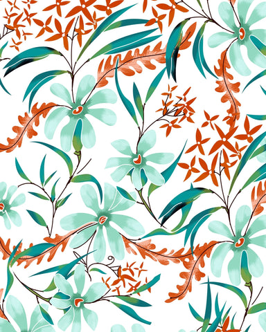 Mint Floral Pattern