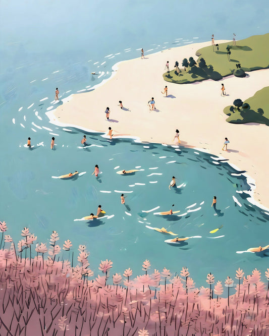Coastal Swim Scene