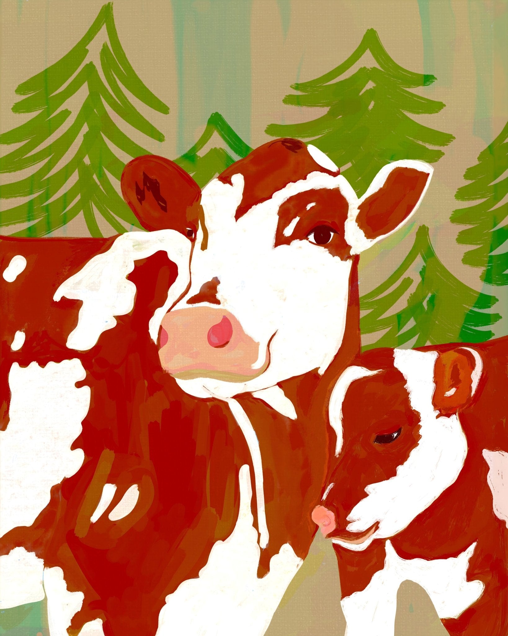 Mother Cow And Calf