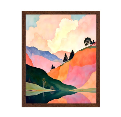 Pastel Mountain Reflection No2