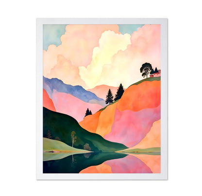 Pastel Mountain Reflection No2
